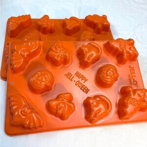Vintage Halloween JELL-O Jigglers Plastic Molds Set of 2 Spooky Dessert Mold